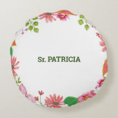 修道院宗教創立30周年記念水彩花 ラウンドクッション (裏面)