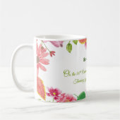 修道院宗教創立80周年記念水彩花 コーヒーマグカップ (左)