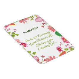 修道院宗教創立80周年記念水彩花 マグネット