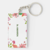 修道院宗教的40周年記念水彩花 キーホルダー (裏面)