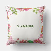 修道院宗教的40周年記念水彩花 クッション (裏面)