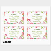 修道院宗教的40周年記念水彩花 長方形シール (シート)