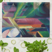 修道院庭園の鹿(修道院の庭の鹿) by フランツ・マルク キッチンタオル (折り畳み)