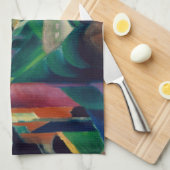 修道院庭園の鹿(修道院の庭の鹿) by フランツ・マルク キッチンタオル (四つ折り)