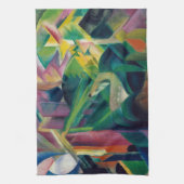 修道院庭園の鹿(修道院の庭の鹿) by フランツ・マルク キッチンタオル (縦)