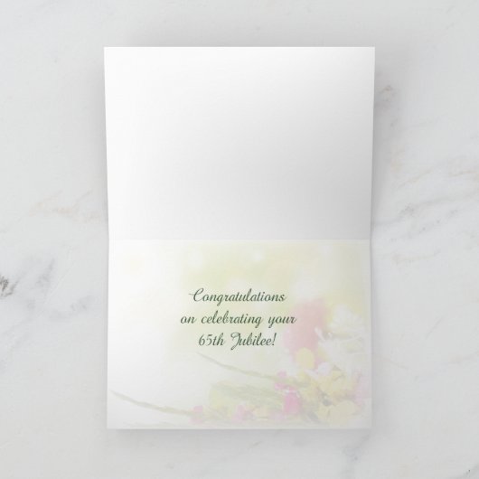 修道院第65周年記念 カード (内部)