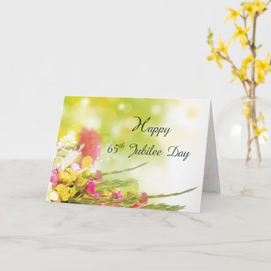 修道院第65周年記念 カード (黄色い花)