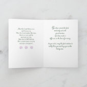 修道院退職後、ロータスフラワーオングリーンクロス カード (内部)