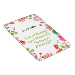 修道院10周年記念水彩花 マグネット