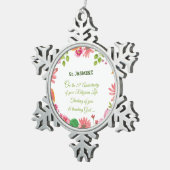 修道院15周年記念水彩花 スノーフレークピューターオーナメント (右)