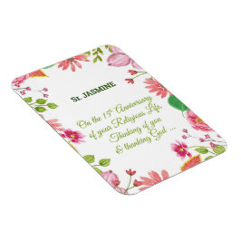 修道院15周年記念水彩花 マグネット