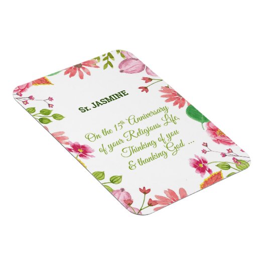 修道院15周年記念水彩花 マグネット (右側)