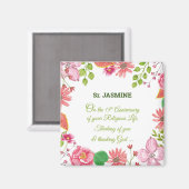 修道院15周年記念水彩花 マグネット (正面/裏面)