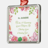 修道院15周年記念水彩花 メタルオーナメント (左)