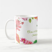 修道院20周年記念水彩花 コーヒーマグカップ (左)