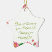 修道院20周年記念水彩花 セラミックオーナメント (左)