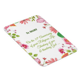 修道院35周年記念水彩花 マグネット