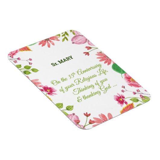 修道院35周年記念水彩花 マグネット (右側)