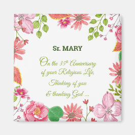 修道院35周年記念水彩花 マグネット