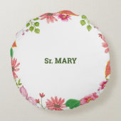 修道院35周年記念水彩花 ラウンドクッション (裏面)