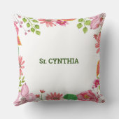 修道院45周年記念水彩花 クッション (裏面)