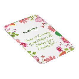 修道院45周年記念水彩花 マグネット