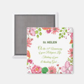 修道院50周年記念水彩花 マグネット (正面/裏面)