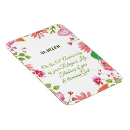 修道院50周年記念水彩花 マグネット