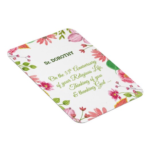 修道院55周年記念水彩花 マグネット (右側)