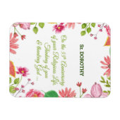 修道院55周年記念水彩花 マグネット (横)