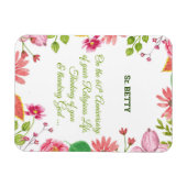 修道院60周年記念水彩花 マグネット (横)