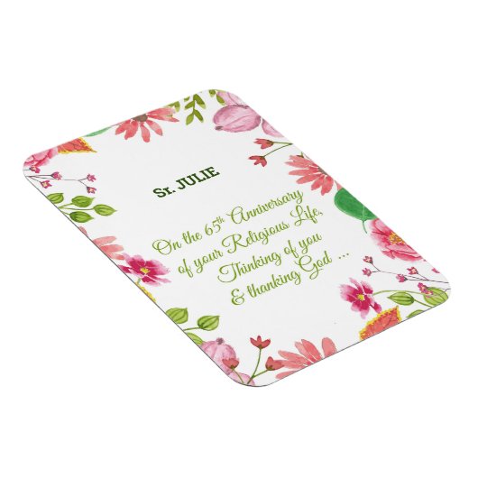 修道院65周年記念水彩花 マグネット (右側)