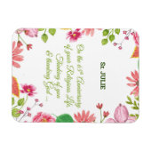 修道院65周年記念水彩花 マグネット (横)