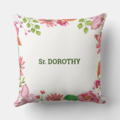 修道院75周年記念水彩花 クッション (裏面)