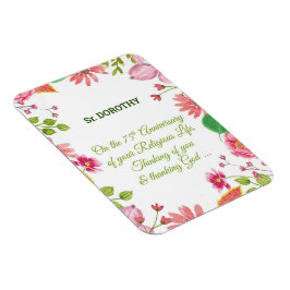 修道院75周年記念水彩花 マグネット