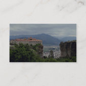 修道院、素晴らしいMeteora、ギリシャ 名刺 (裏面)
