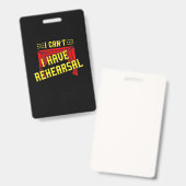 俳優がリハーサルをする バッジ (正面＆裏面)