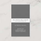 俳優とモデルのヘッドショットNo.2名刺 名刺 (裏面)