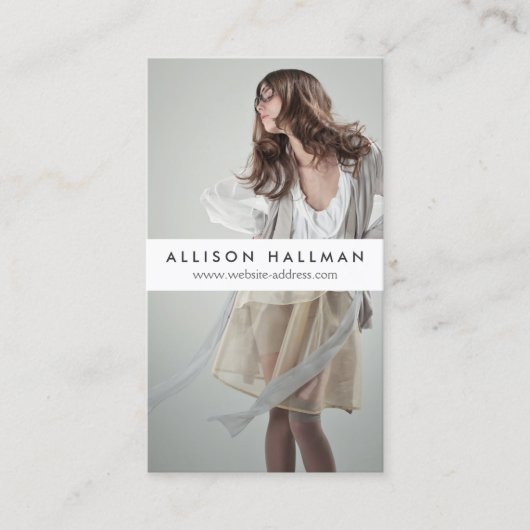 俳優とモデルのヘッドショットNo.2名刺 名刺 (正面)