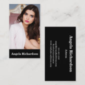 俳優とモデルモダンミニマリスト 名刺 (正面/裏面)