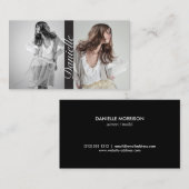 俳優とモデルDouble Photo Business Card 名刺 (正面/裏面)