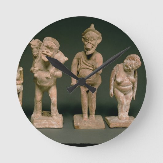 俳優と女優の彫像， Hellenistic, c ラウンド壁時計 (正面)