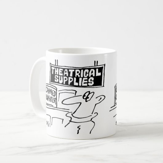 俳優と演技。演劇 コーヒーマグカップ (正面左)