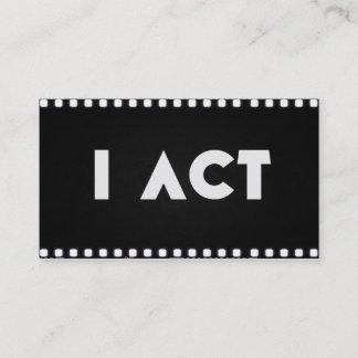 俳優のため 名刺