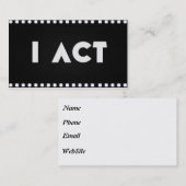 俳優のため 名刺 (正面/裏面)