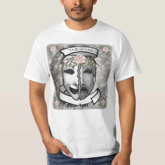 俳優のハーフマスク Tシャツ (正面)