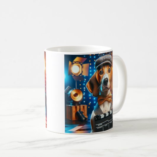 俳優のブルーブラウンに扮したアメリカの猟犬 コーヒーマグカップ (正面右)