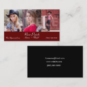 俳優のモデルHeadshotの名刺 名刺 (正面/裏面)