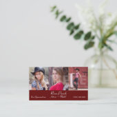 俳優のモデルHeadshotの名刺 名刺 (スタンド正面)