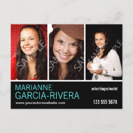 俳優の三頭立て ポストカード